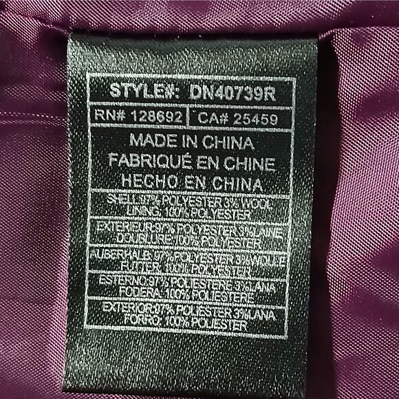 Steve Madden Womens Belted Long Coat Size XS Purple Textured Winter Chic Cozy - Picture 8 of 11